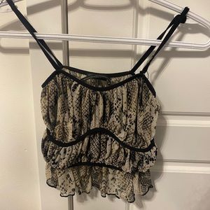 Snake skin crop top form urban outfitters